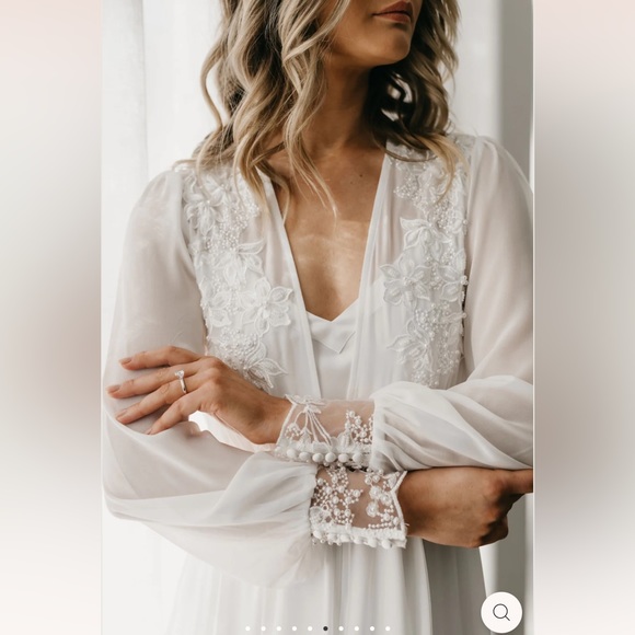 Le Rose Stories Dresses Le Rose Stories Lina Pearl Beaded Bridal Robe Poshmark